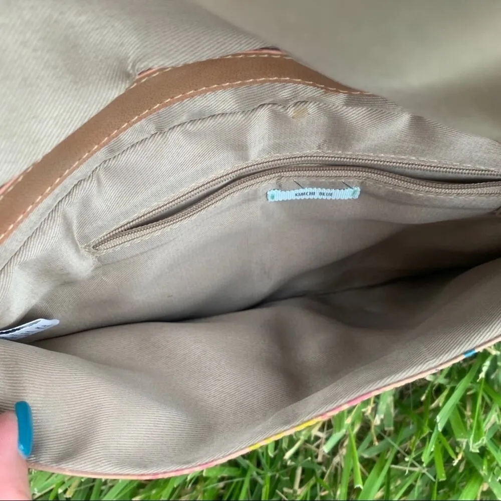 Kimchi Blue leather floral boho envelope clutch - Image 5