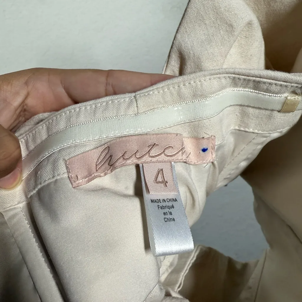 Hutch Delphine Ivory Bow Cropped Strapless Top Size 4 - Image 6