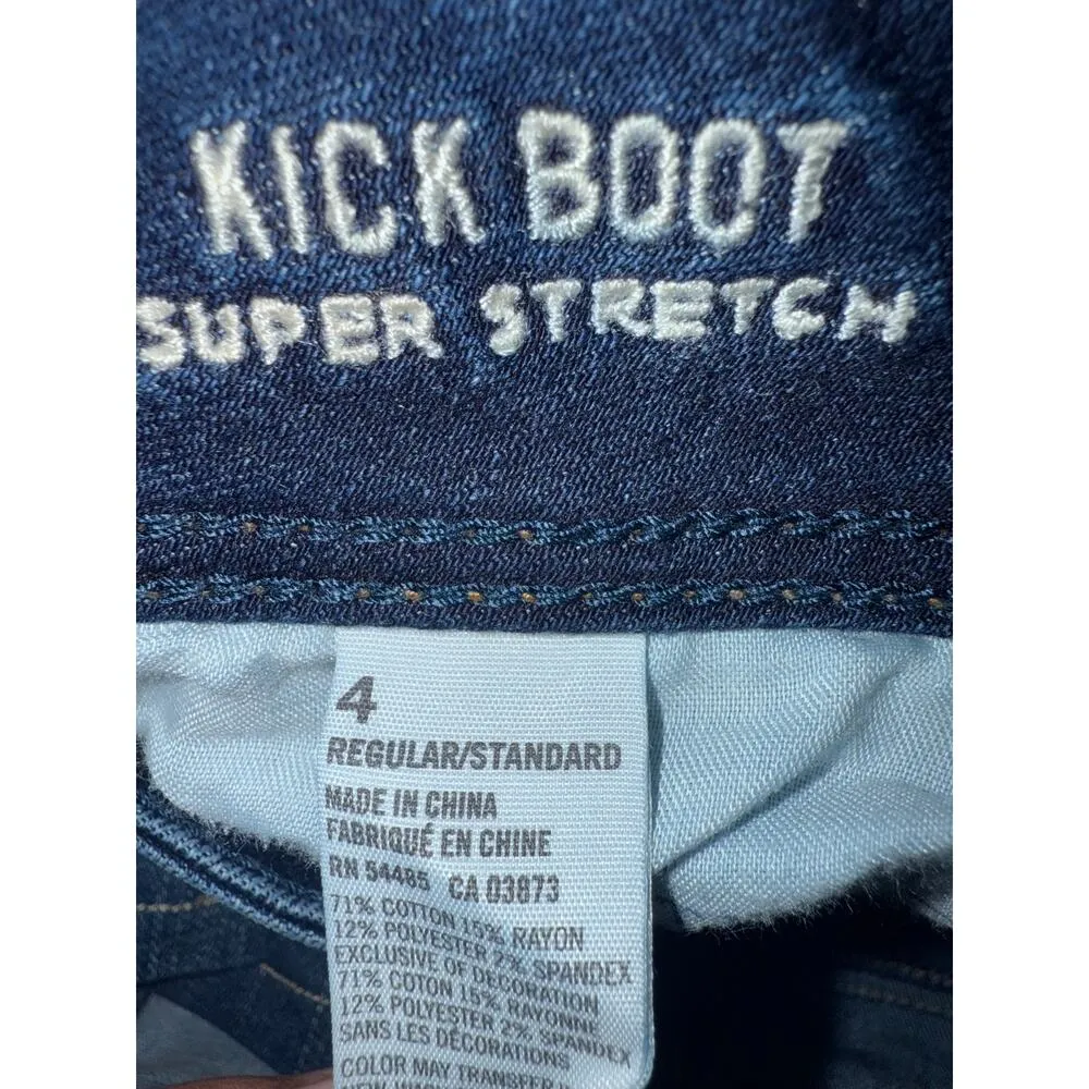 American Eagle Kick Boot Jeans Women’s Sz 4 Regular Super Stretch Bootcut 2013 Blue - Image 8
