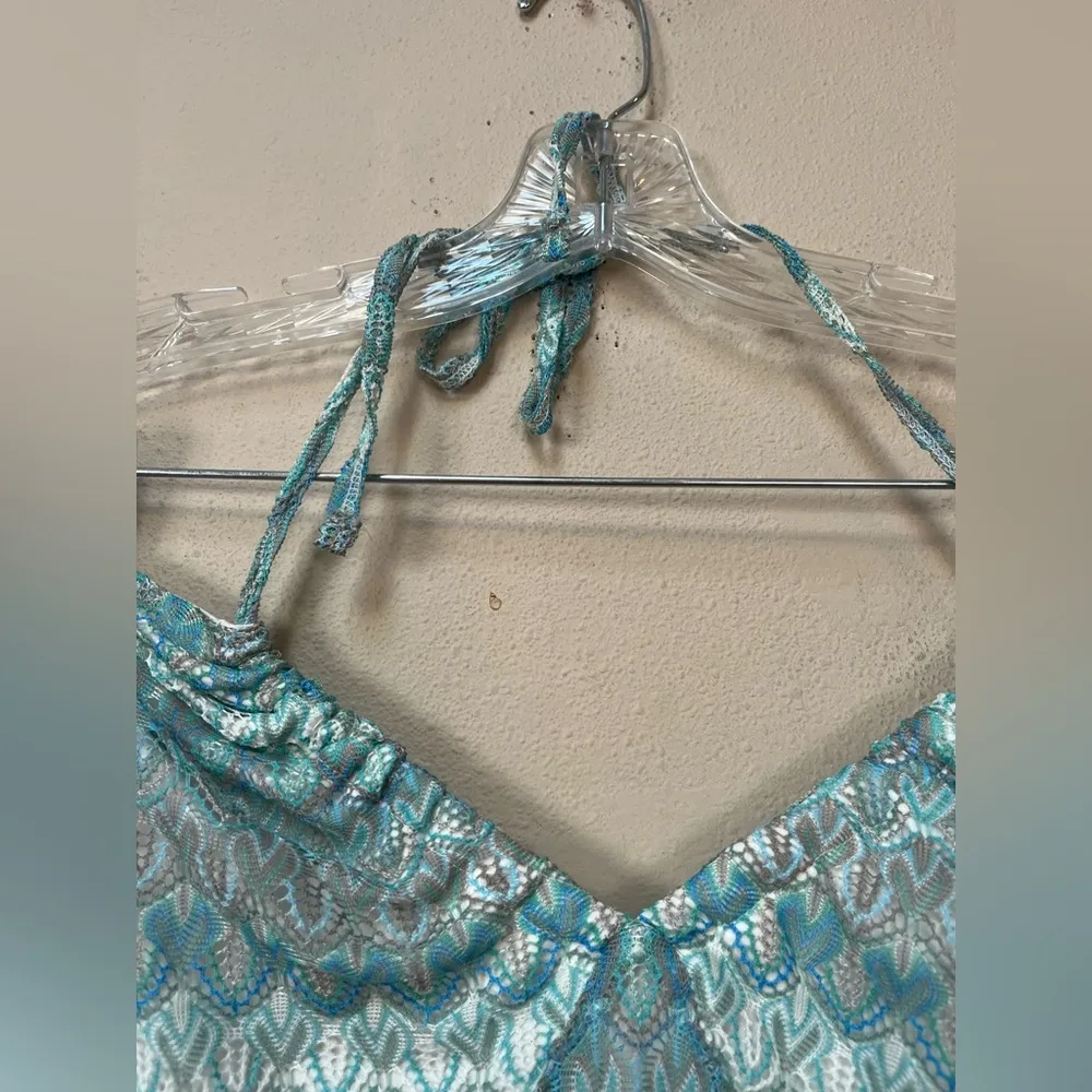 Wild Fable Women’s Knitted Pastel Crochet Midi Halter Dress XL - Image 9