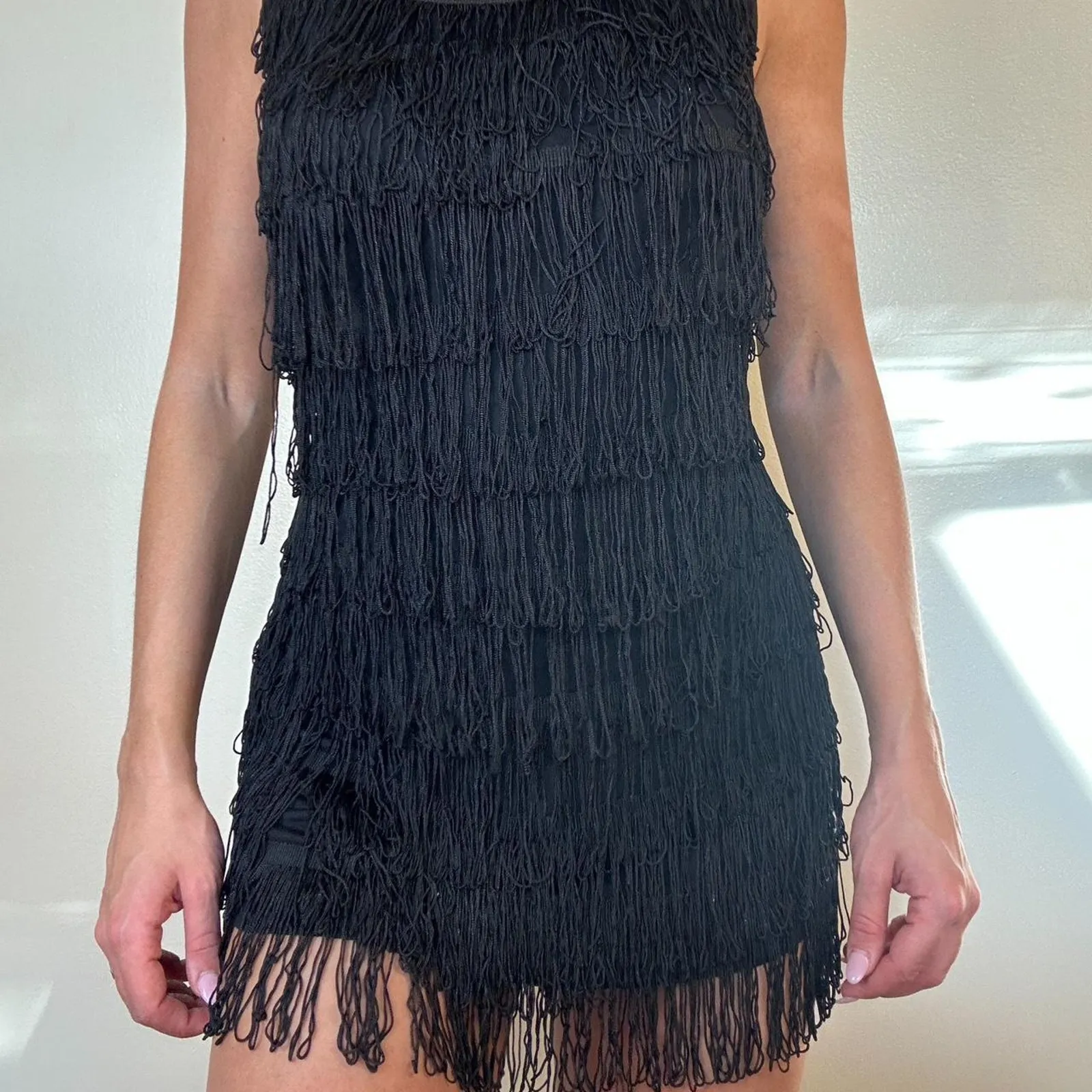 Y2k fringe mini dress the Black Size XS - Image 4