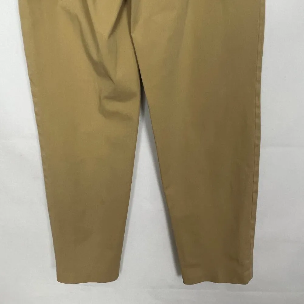 Vintage L.L. Womens Khaki Pants 4 Cotton Business Casual Career Preppy Academia Tan - Image 7