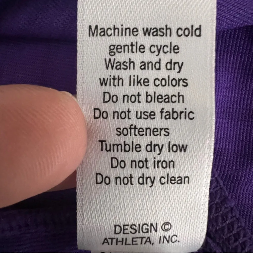 ATHLETA Women’s Run On Purple Tank Top Sleeveless Activewear Gym Reflective Sz L - Image 9