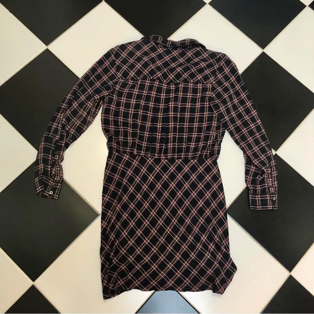 Veronica Beard Karen Shirt Dress Asymmetrical Front Zipper Plaid Ruched Preppy - Image 12
