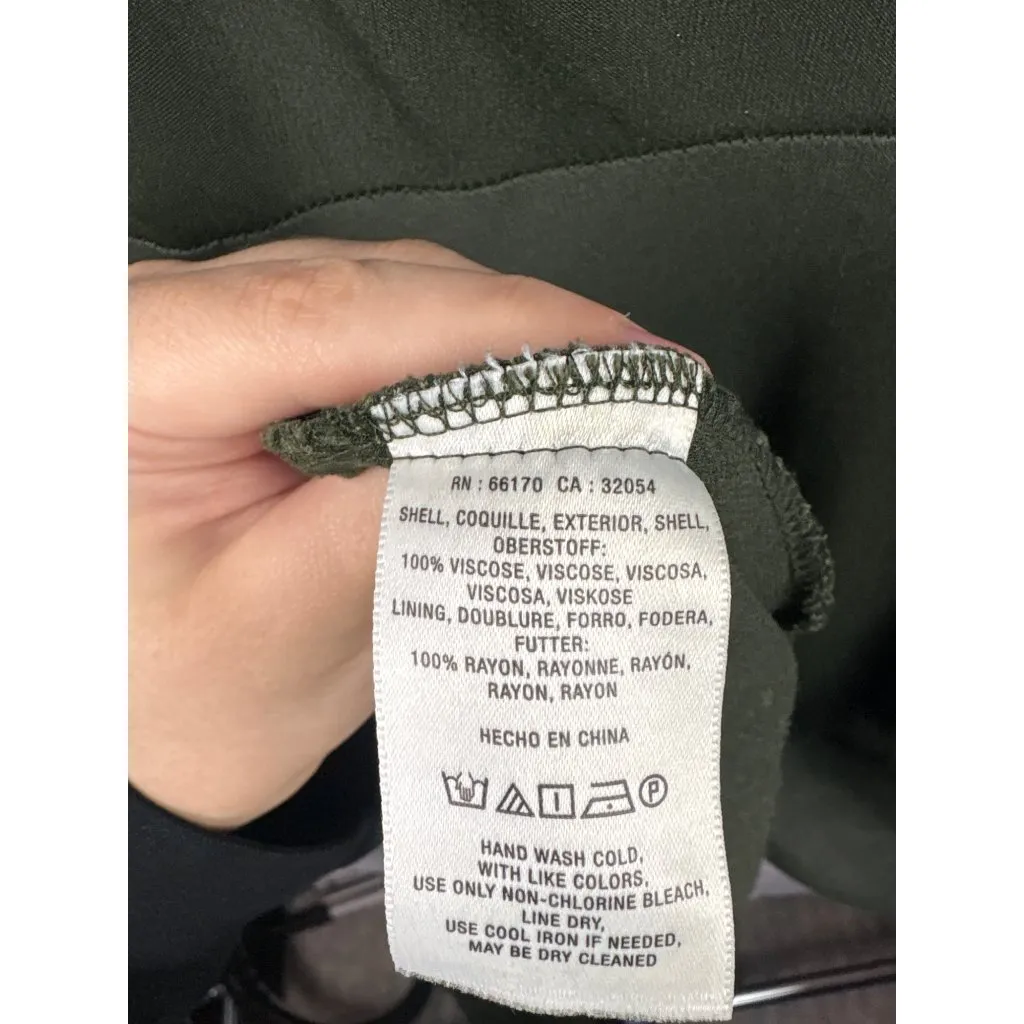 Women’s Anthropologie Small Dark Army Green Sleeveless Maxi Dress with 2 Side Sl - Image 6