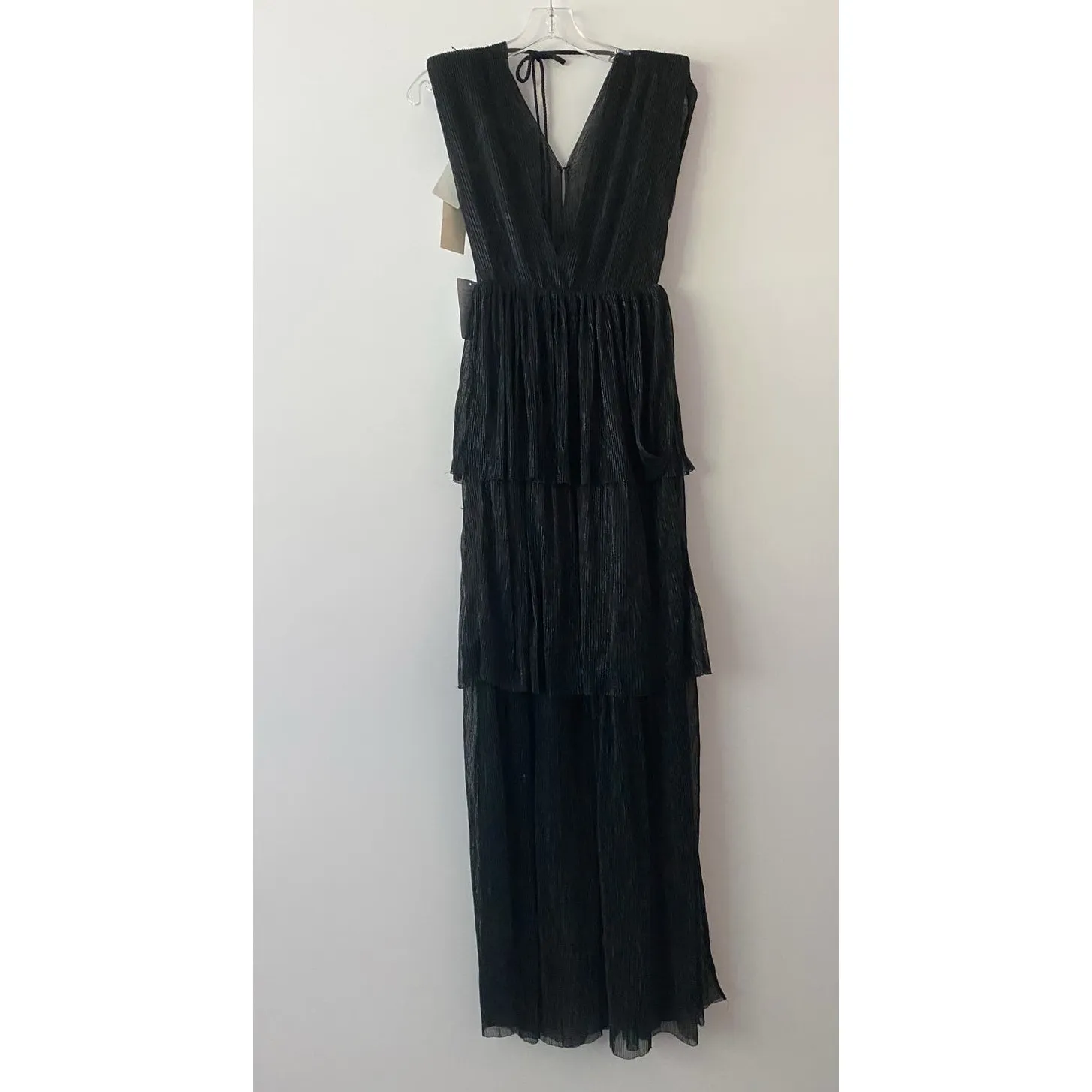 Melloday V-Neck Sheer Metallic Tiered Maxi Dress‎ - XS NWT - Image 6