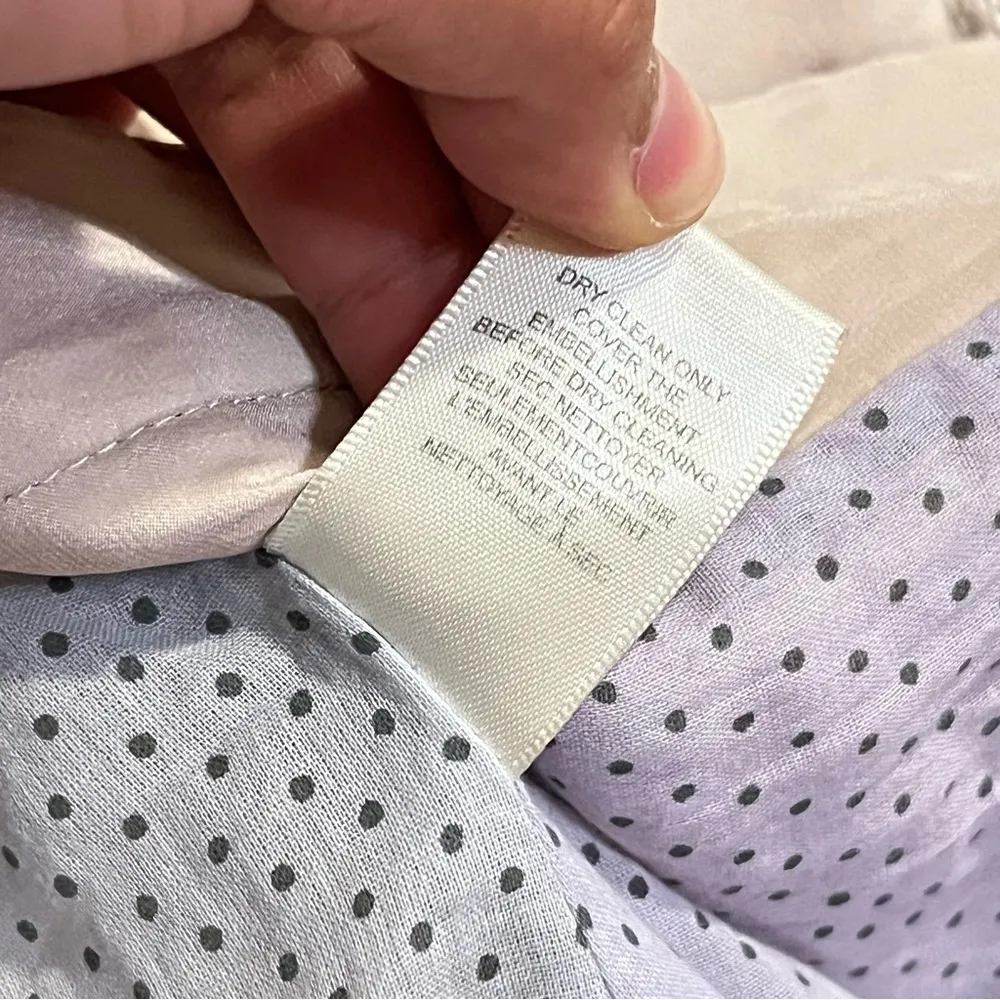 Rebecca Taylor Tweed Cream Snap Button Down Jacket Size 2 - Image 7