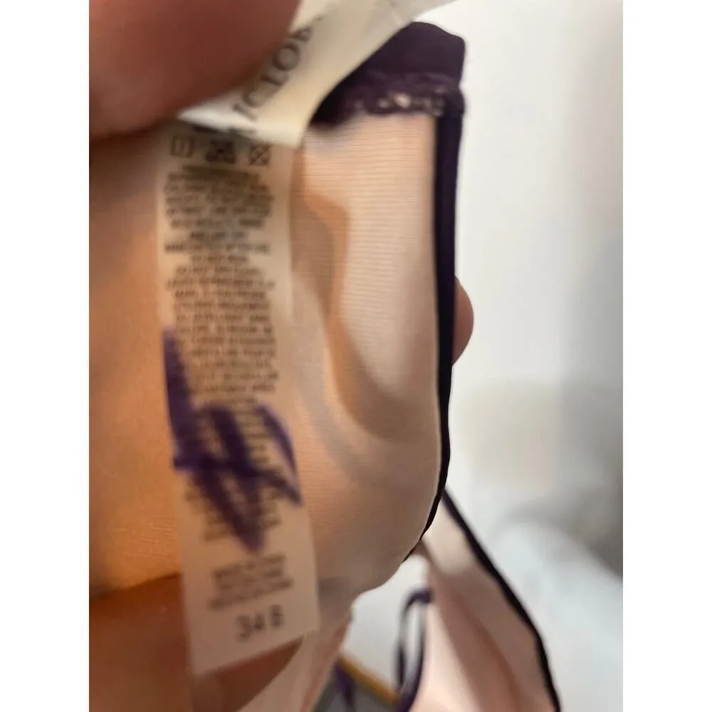 NEW Victoria's Secret Bikini Top 34B Purple Halter Swim Beach Vacation Ruched - Image 7