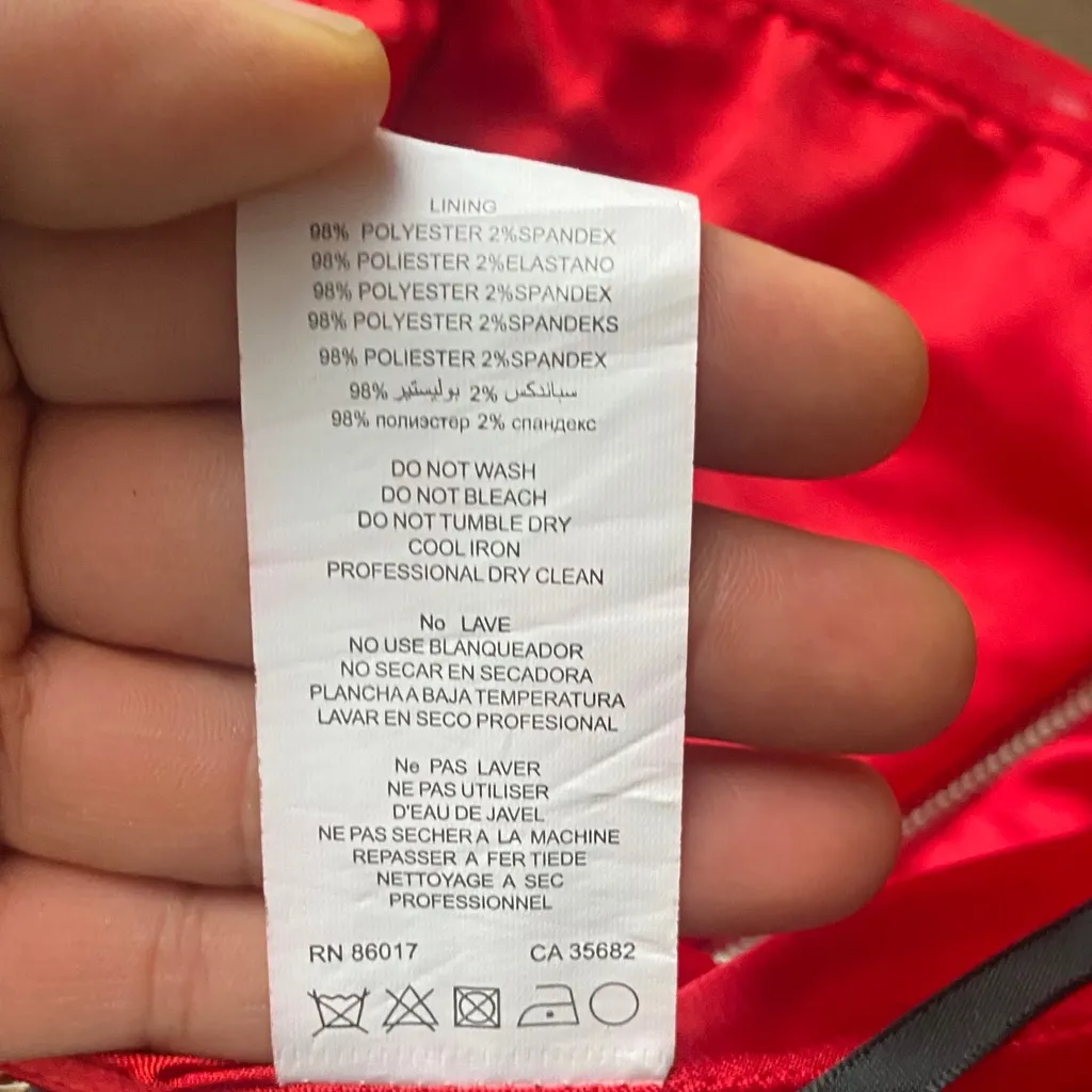 Y2K bebe Red Strapless Top with Metallic Accents - Image 4