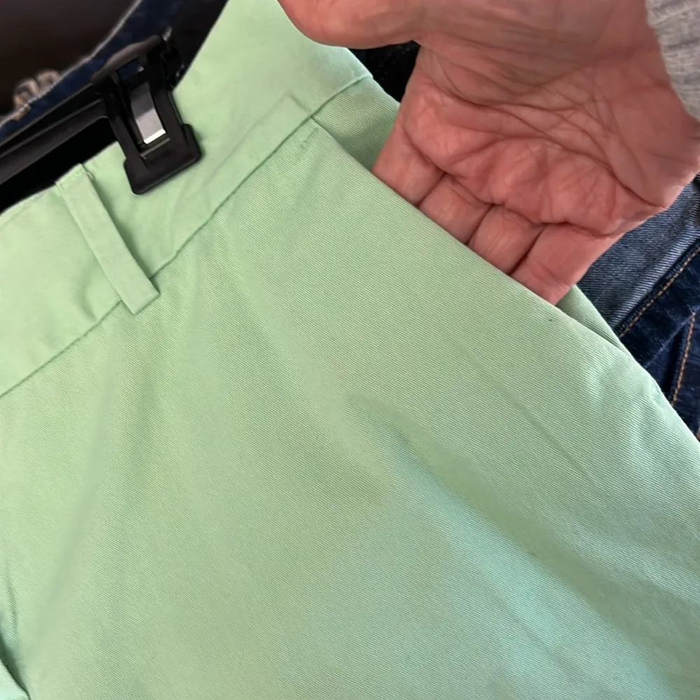 LOFT Lime Sherbert Green Flat Front  Shorts Size 4 - Image 4