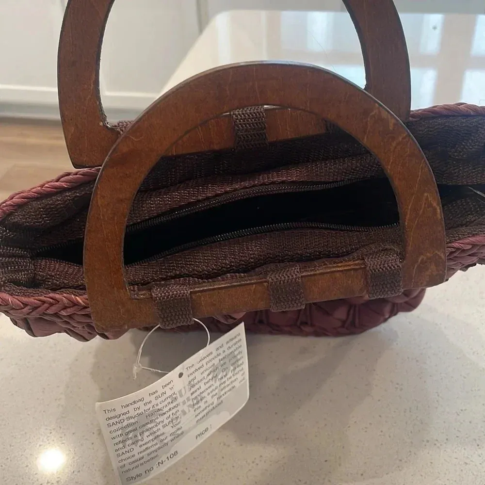 NWT Sun N Sand brown straw bag - Image 4