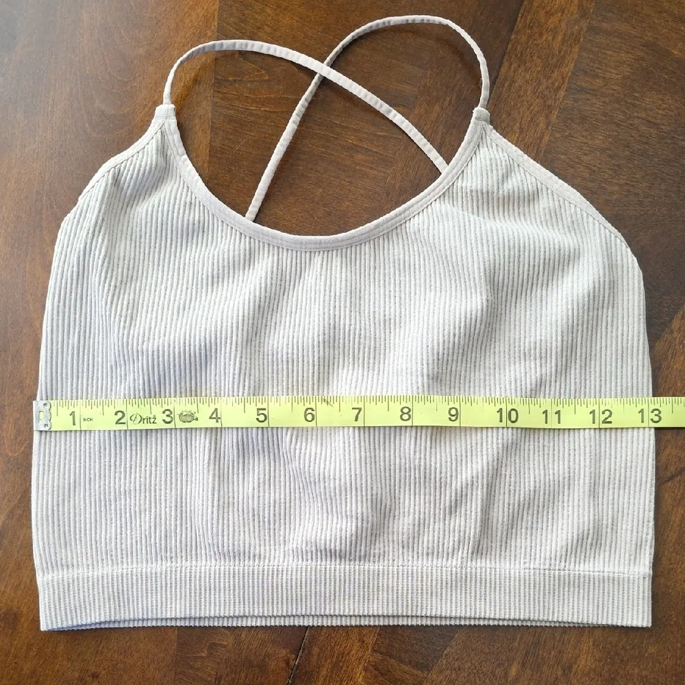Colsie Soft Camie Bra Ribbed Cream Size Large White - Image 2