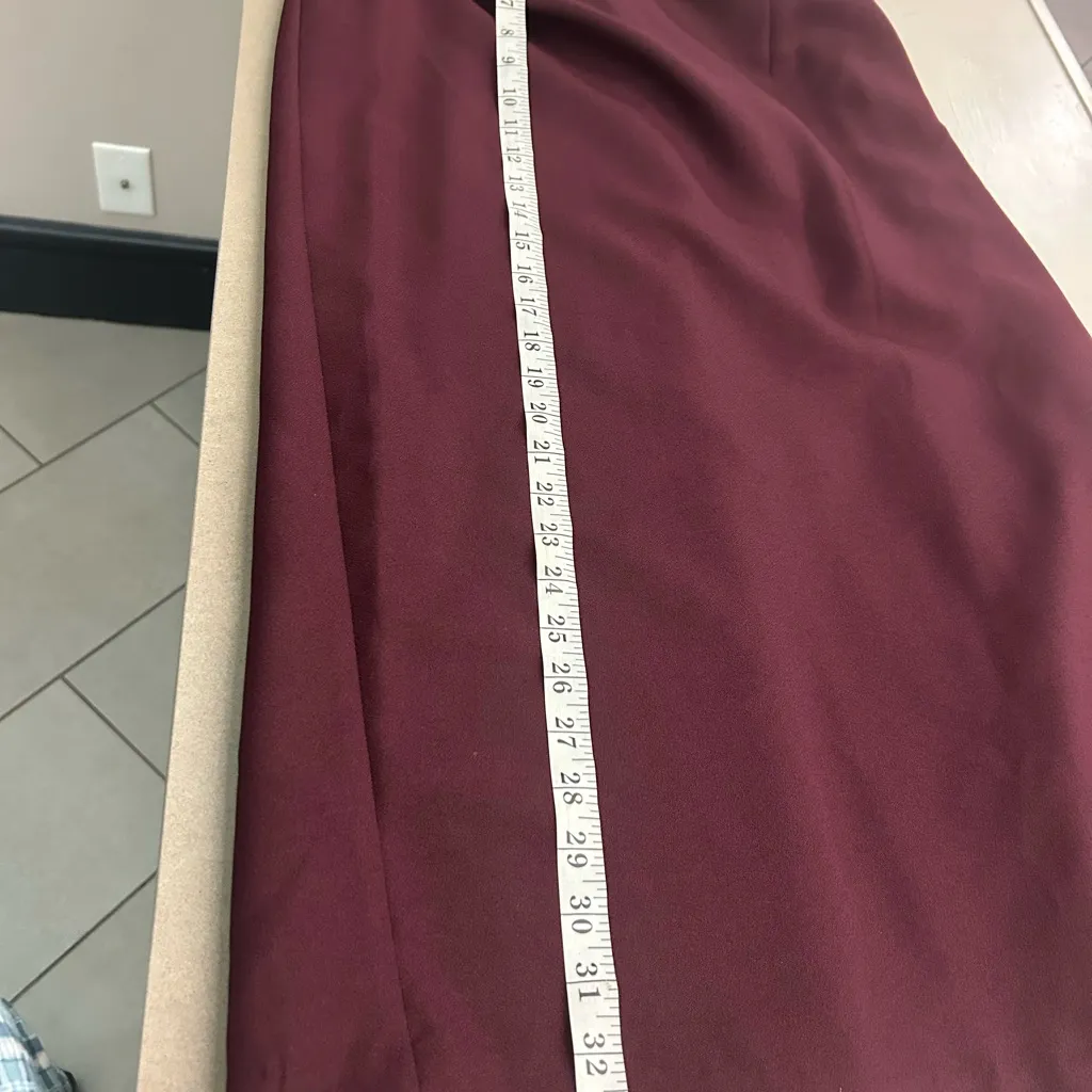 Blazer & Skirt Suit Elegant Burgundy Embroidered Blazer Pride & Joy 14 W Red Size 14W - Image 4