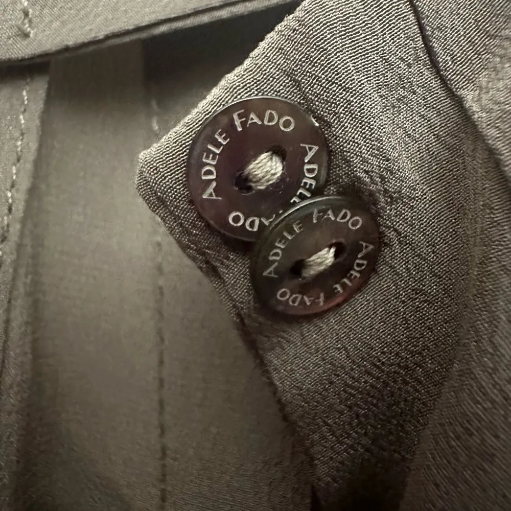 Adele Fado Silk Romper Size 42 Pleated Top Keyhole Halter Neck Made In Italy Brown - Image 5