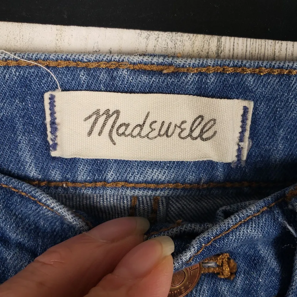 Madewell Blue Denim The High-Rise Slim Crop Boyfriend Jeans Women's Size 24 - Image 5