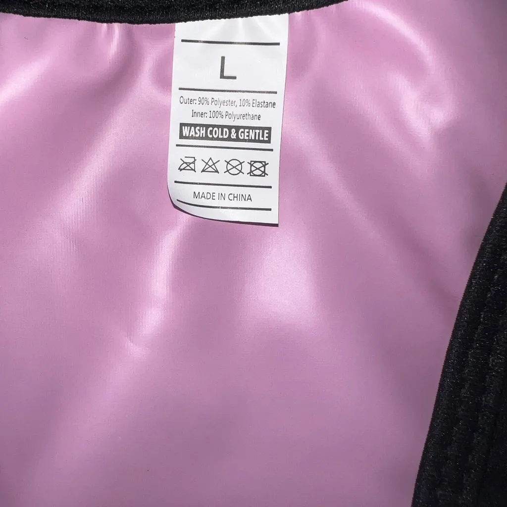 Women’s Sauna Vest Sweat Shaper Tank Top Black Pink Size L Size L - Image 2