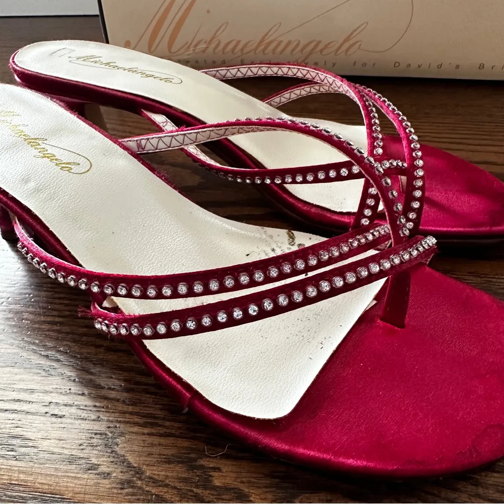 Michaelangelo Red Strappy Women's Sandals - Image 6