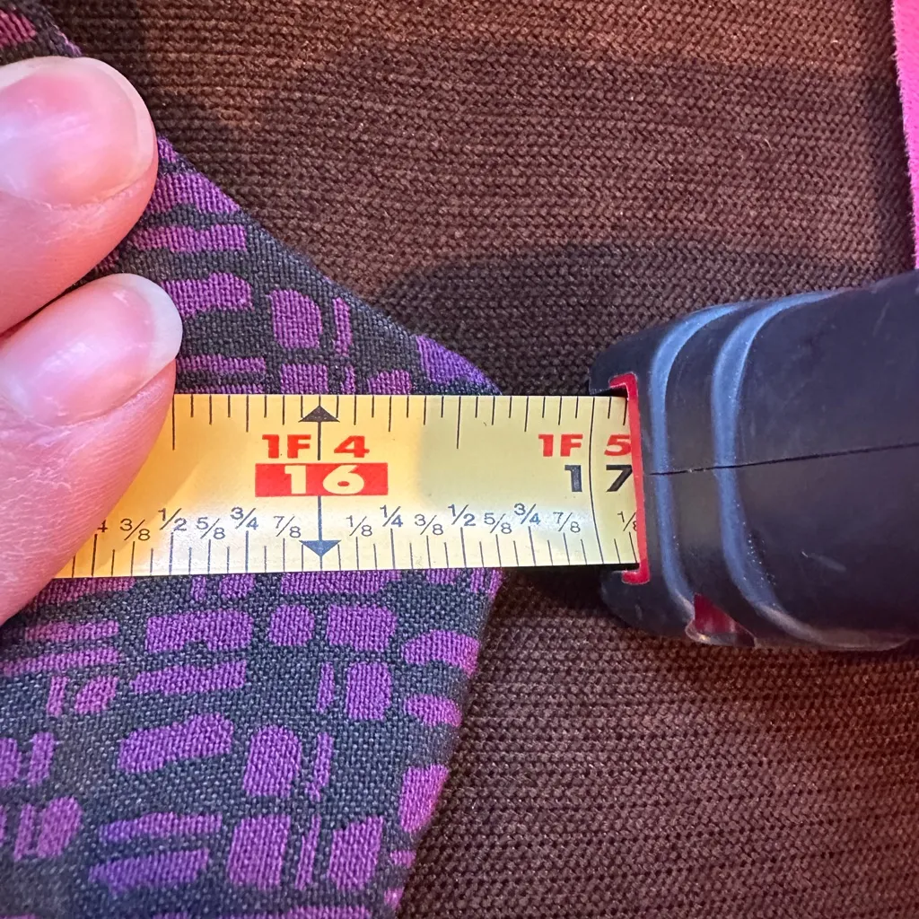 CALVIN KLIEN Black & Dark Purple Geometric Sleeveless Midi  Dress Sz 2. - Image 9