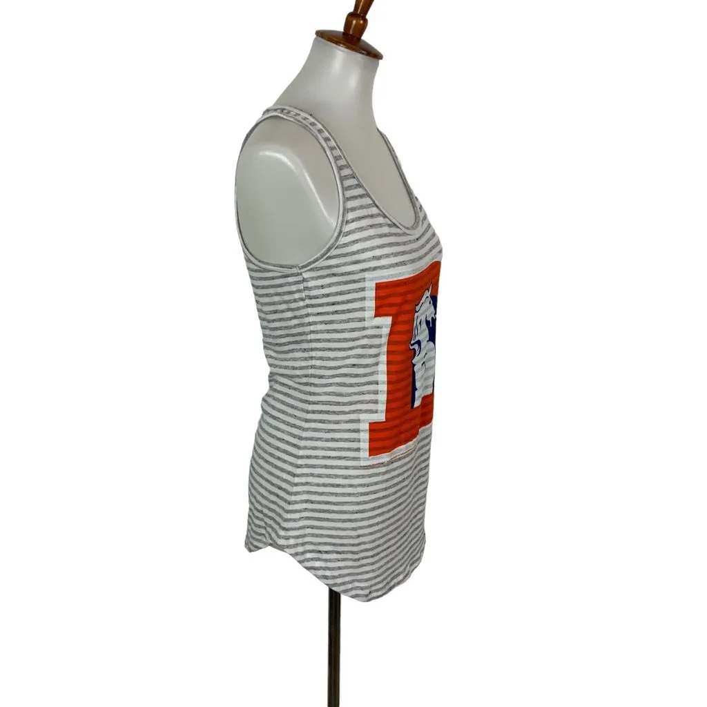 Junk Food Gray Striped Tank Top Small Graphic Retro Y2K Vintage Style - Image 2