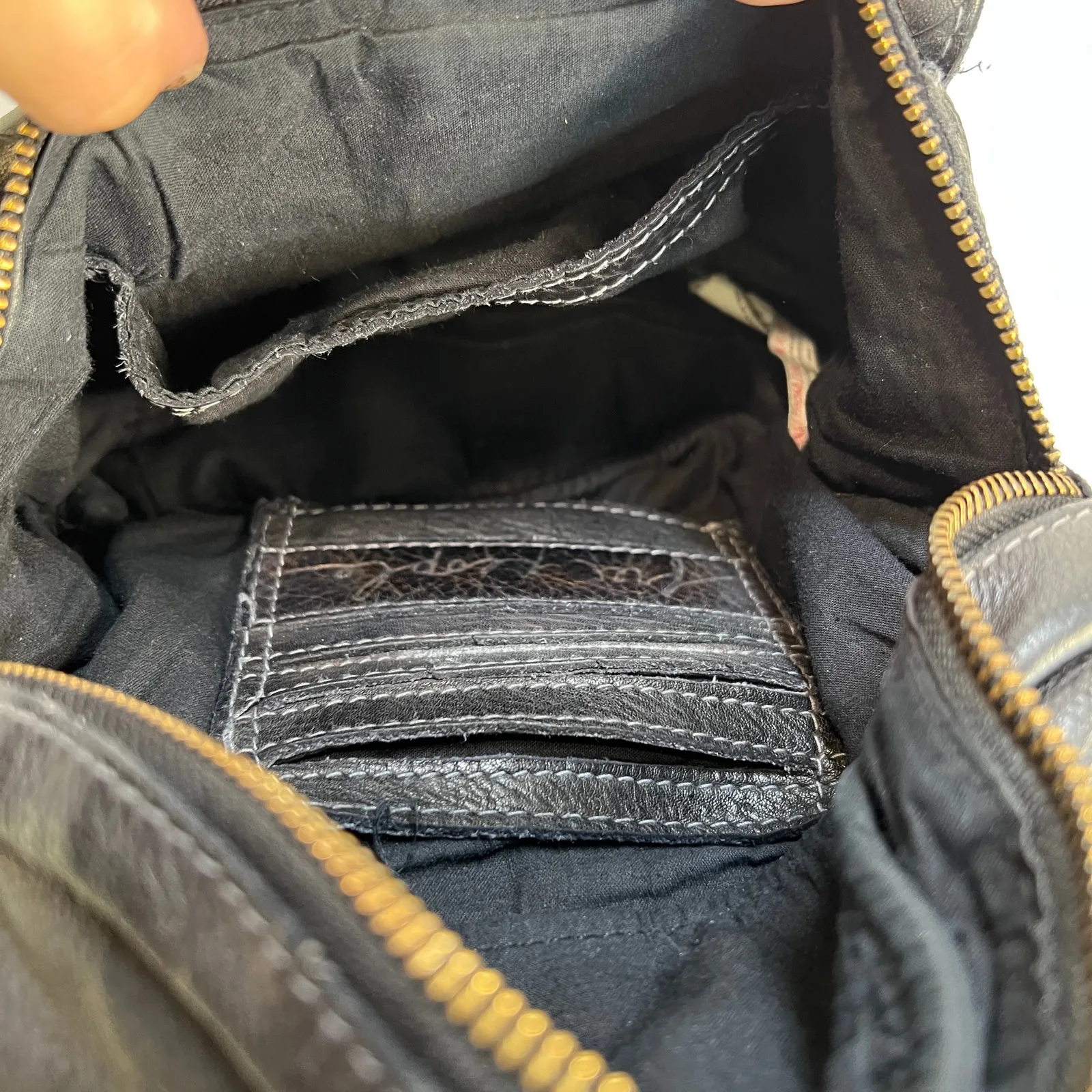 Free People Corrinne Leather Fanny Pack Belt Bag Black - Image 4