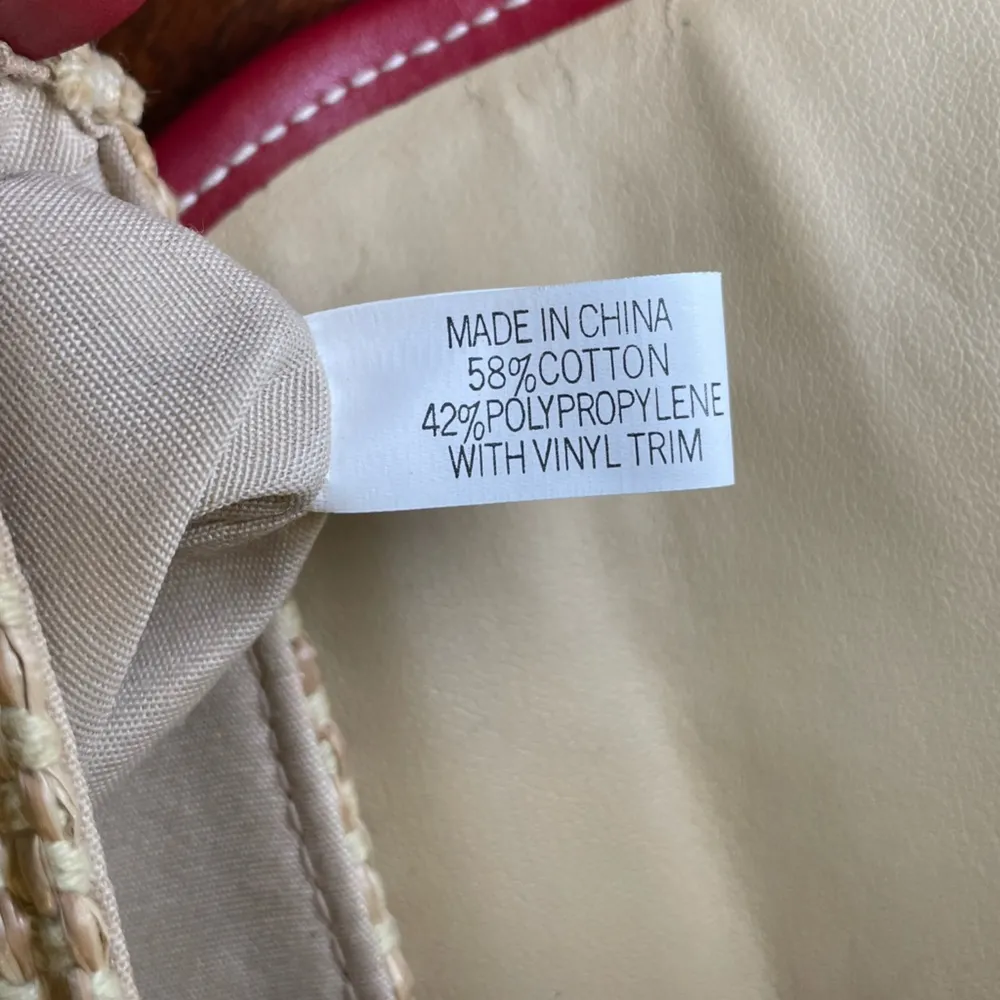 Ratan Vintage Red and Tan Purse - Image 13