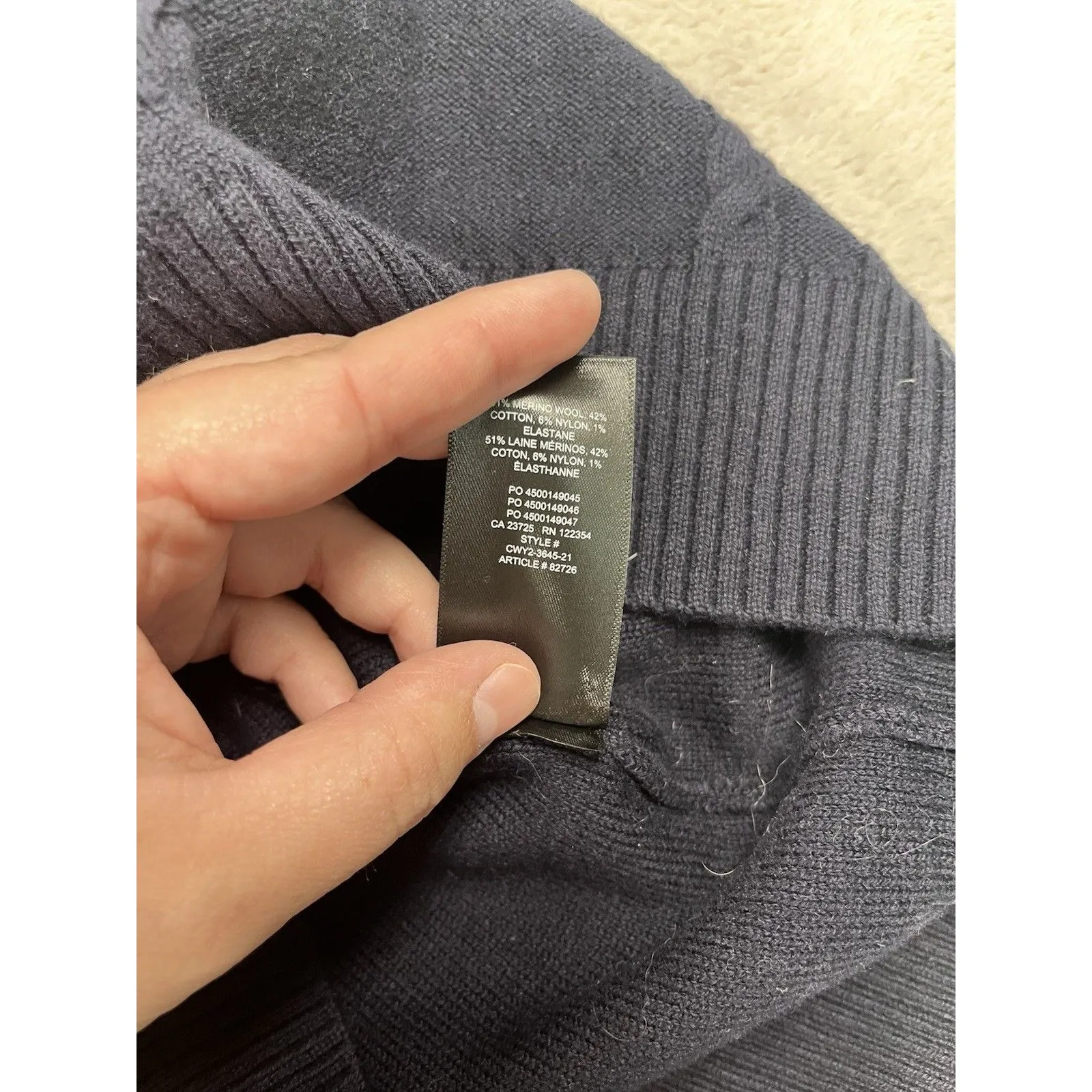 Sunday Best Aritzia Winston Sweater Vest Womens S Navy Cable Knit Wool Preppy Blue - Image 6