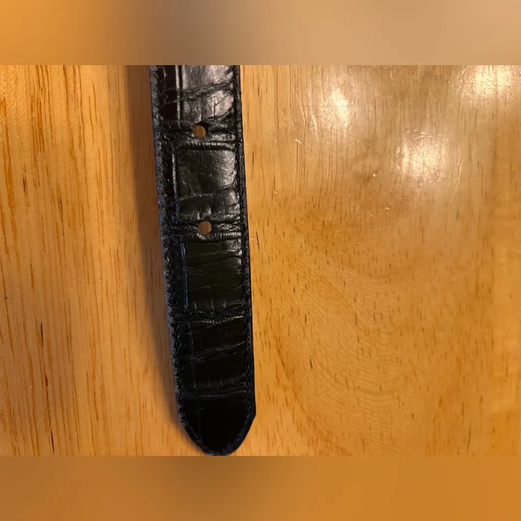 Brighton Black Brown Leather Belt Silver Brass Buckle 3 way convertible M/L - Image 14