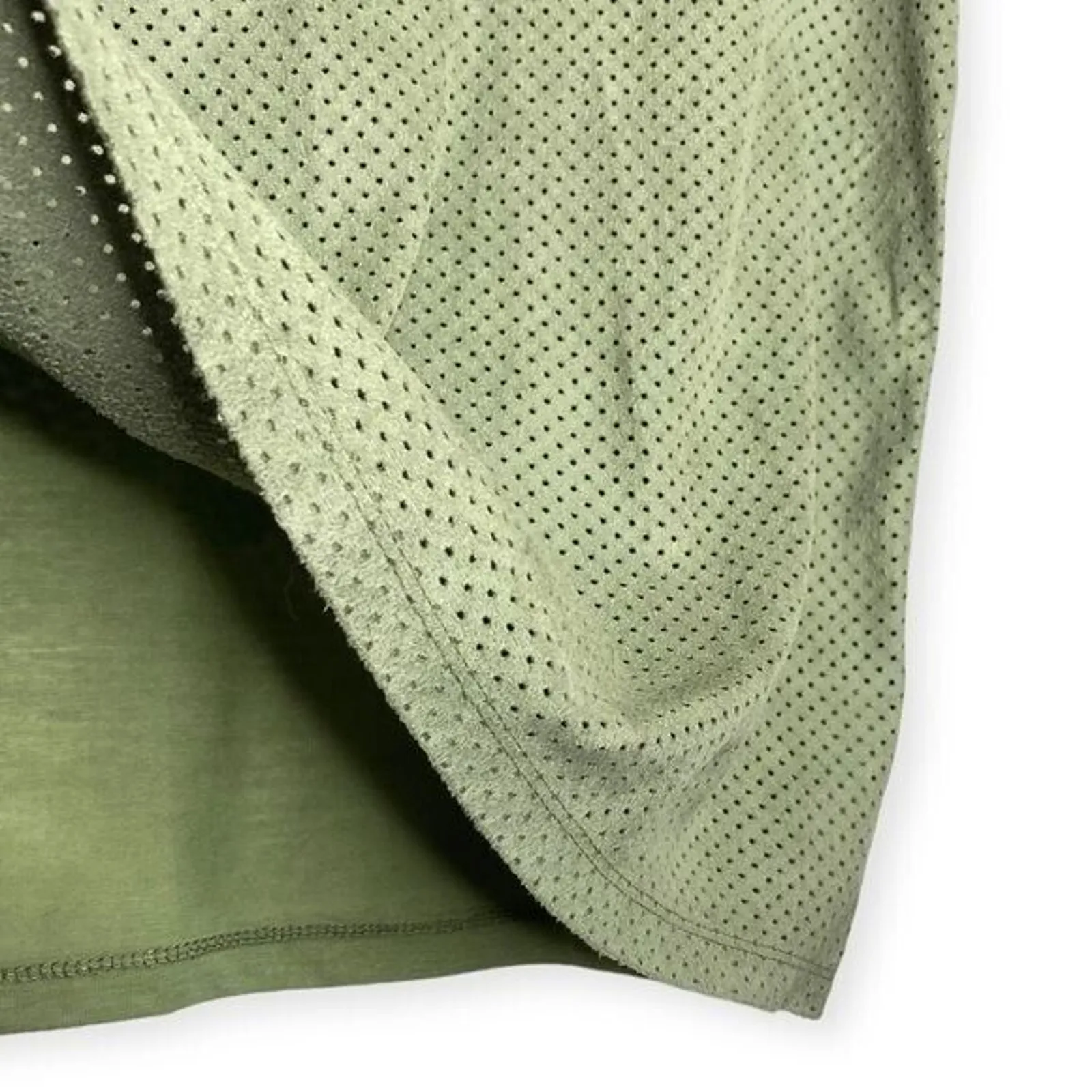 Alberto Makali top sage green linen blend short sleeve cutout women's designer M - Image 4