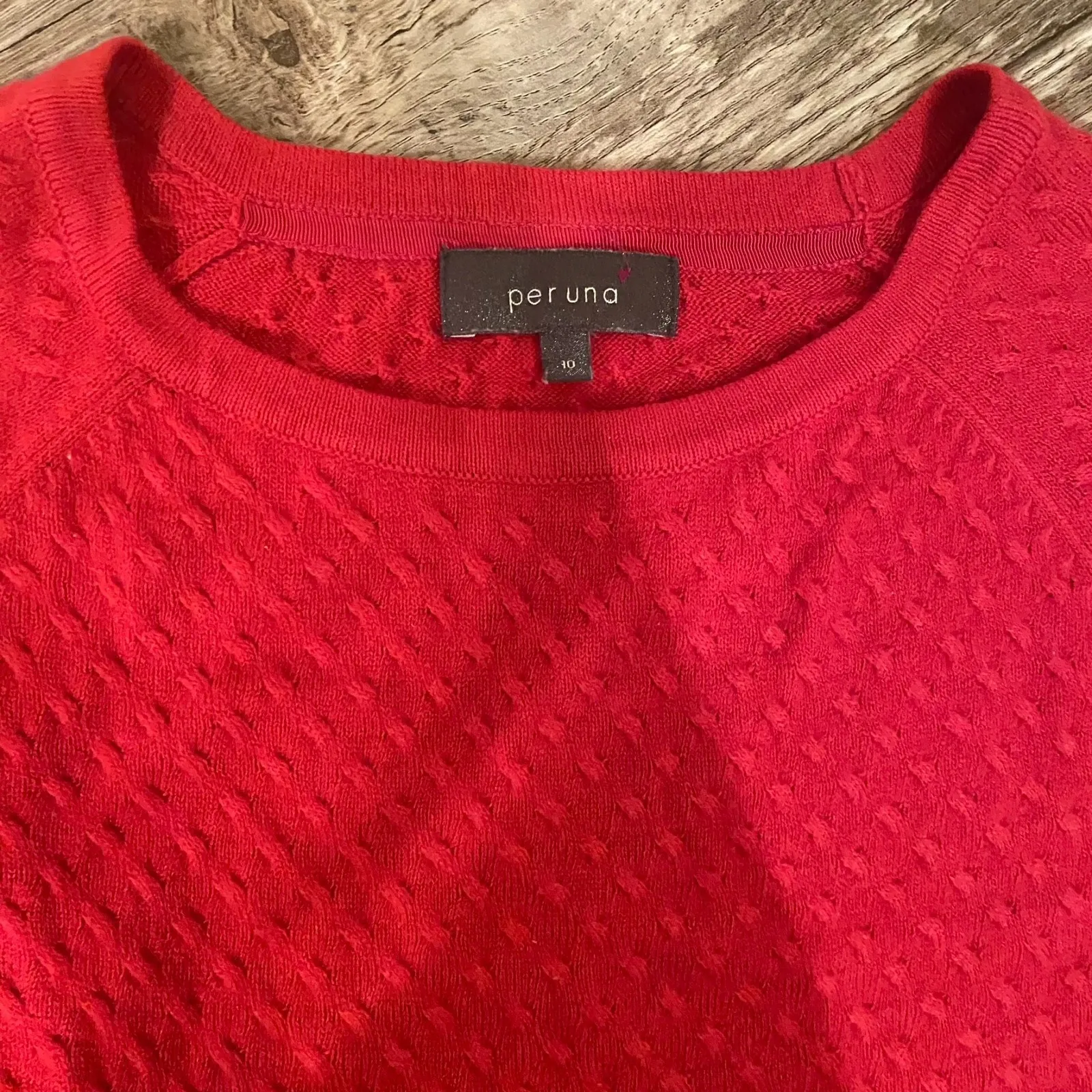 Marks & Spencer‎ Per Una Hot Pink Cable Knit Pullover Sweater 10 Size undefined - Image 5