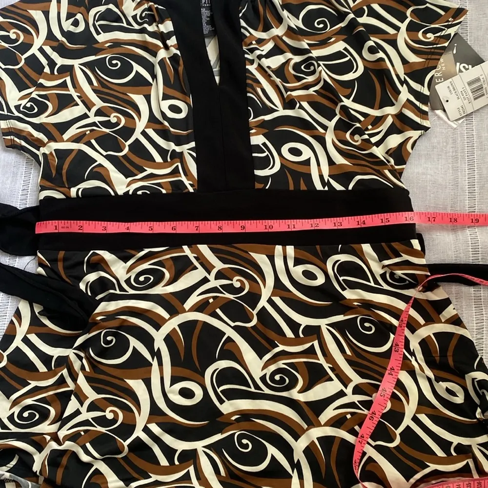 Perceptions NWT Y2K artsy blouse with back tie. - Image 7