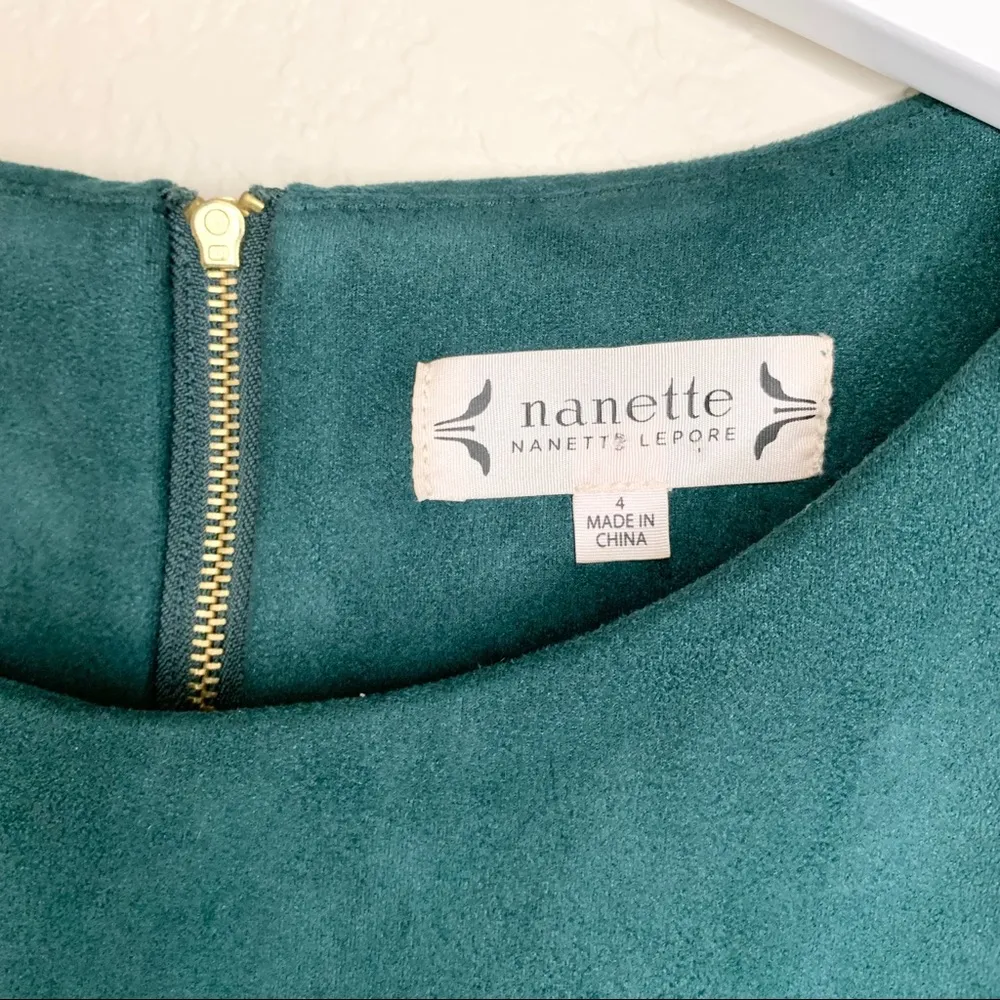 Nanette Lepore Suede Lace Bell Sleeve Dress Size 4 - Image 6