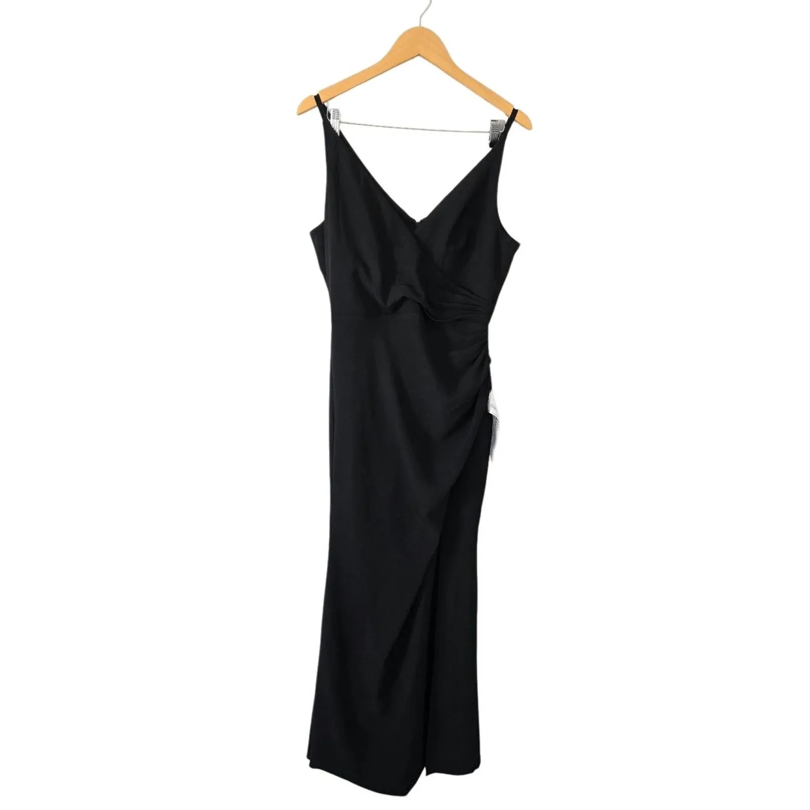 Dress the Population Jordan Gown Ruched Side Slit Black Size XL NWT - Image 4