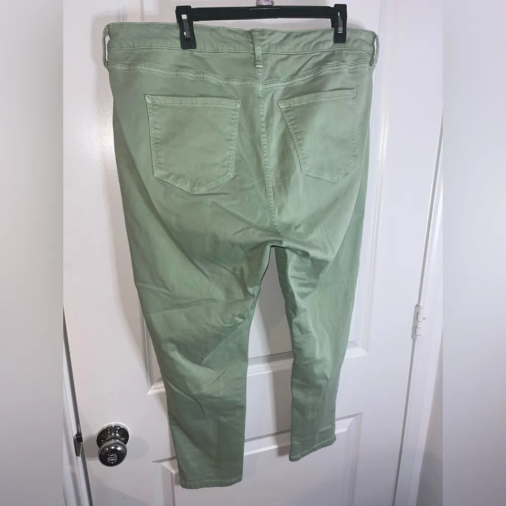ANA A New Approach Sage Green High Rise Skinny Ankle 5 Button CasualJeans Sz 18W - Image 2