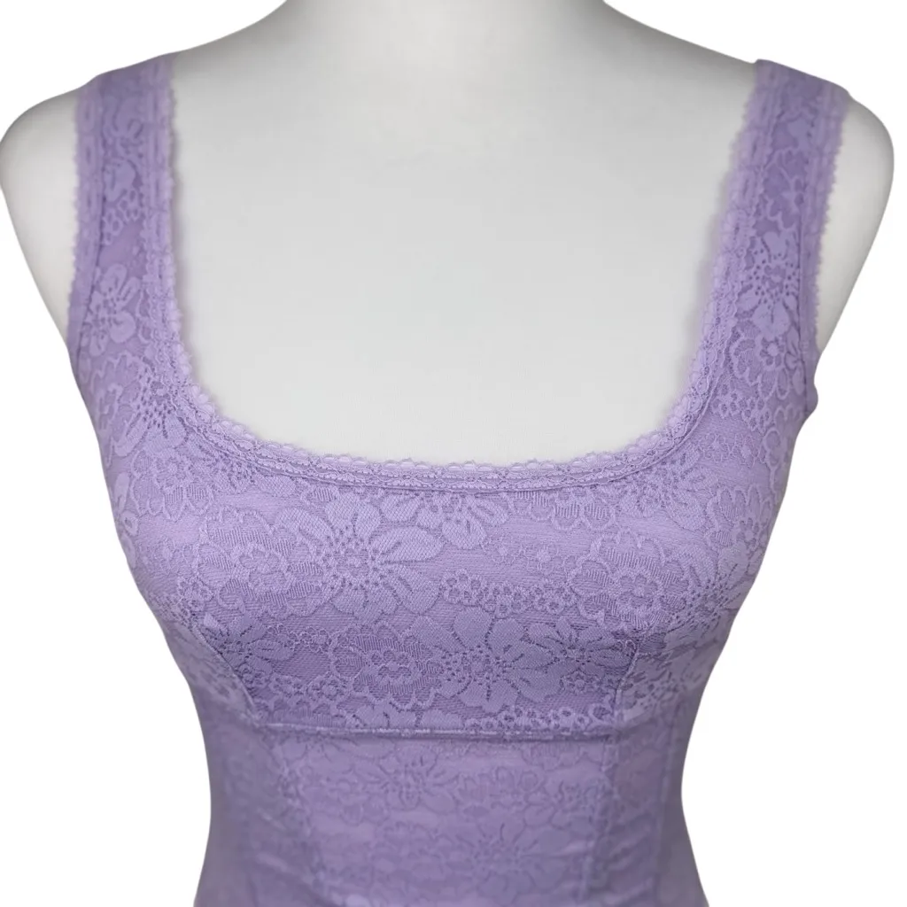 NWT PiNK Victoria’s Secret The Cinched Corset Lavender Lace Bralette Tank Top L - Image 4