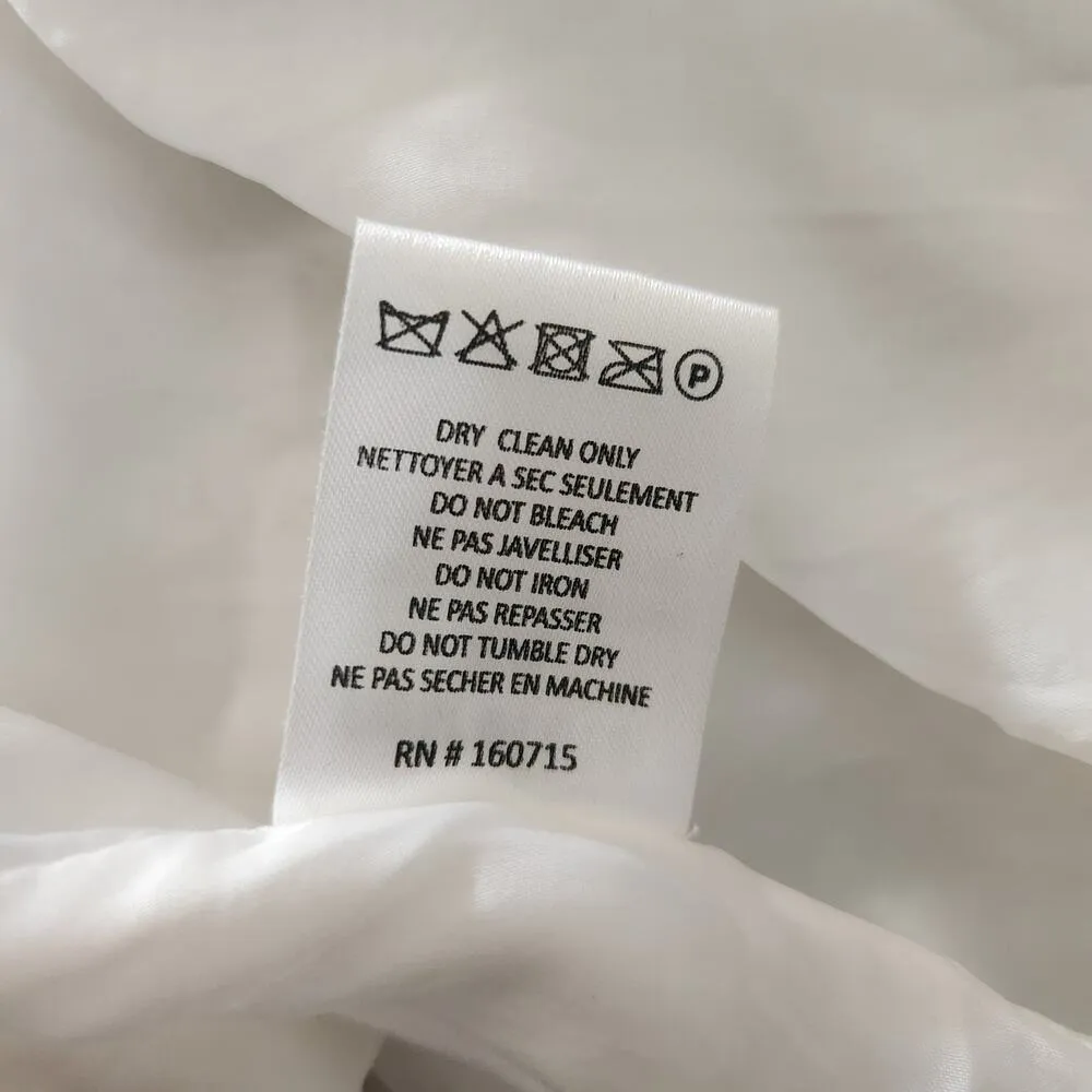 Retrofete Gabrielle Robe Dress in White Sequins Size XS Long Sleeve Wrap Belt - Image 11