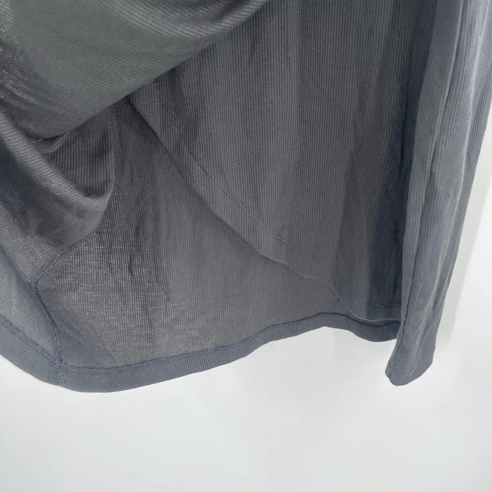 Z SUPPLY Dress Medium Gray Ribbed Bodycon Selah Eco Knit Rib Mini Casual NWT - Image 9