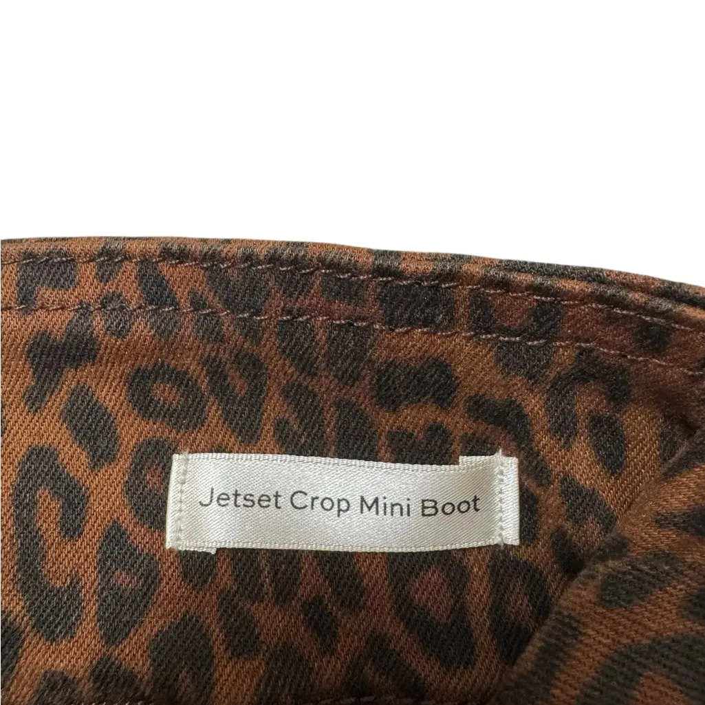 Frame Jetset Crop Mini Boot Leopard Print Pants - Image 4