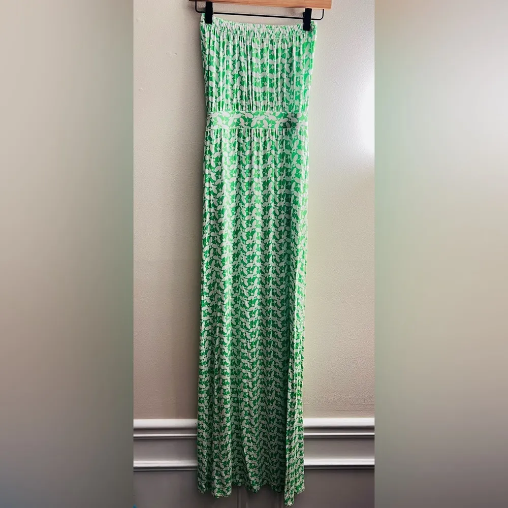 Lilly Pulitzer Green Bee strapless Maxi dress XS - Image 3