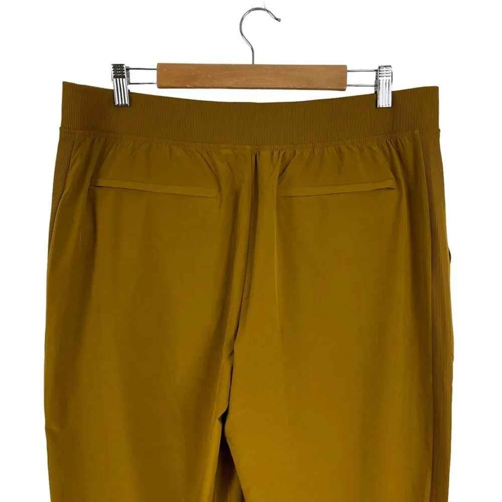 Athleta Brooklyn Ankle Tapered Leg Ribbed Textured Joggers Pant Brass Yellow 16 - Image 12
