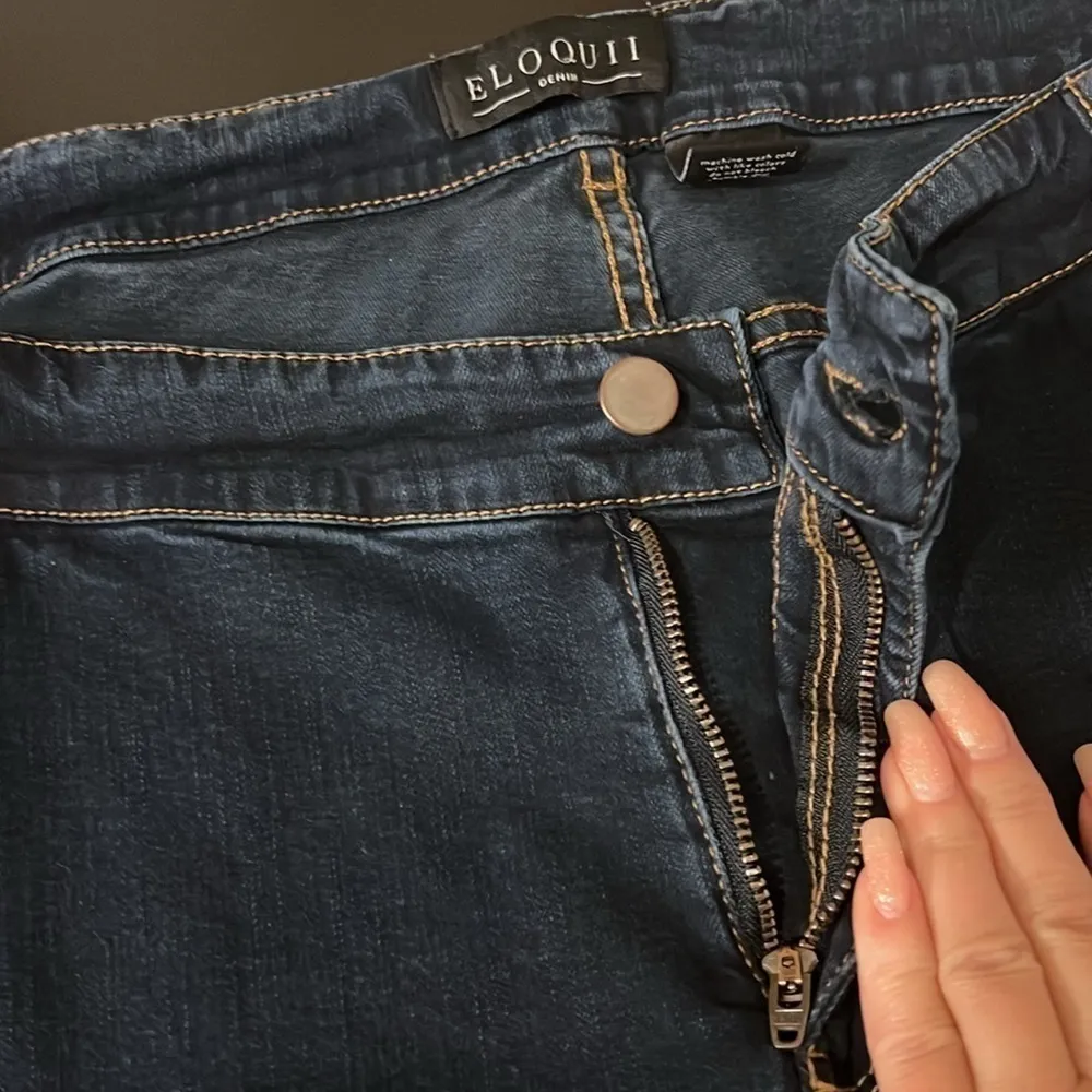 Eloquii lightweight skinny jeans, dark blue, stretchy, plus size 18 - Image 10