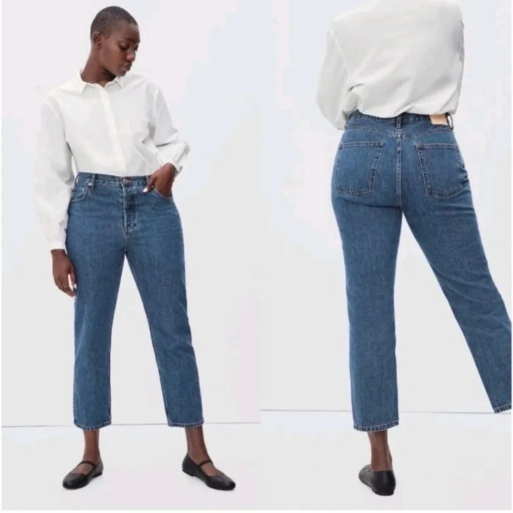 NWT Everlane The Curvy ‘90s Cheeky Straight Button Fly Jean Crop Rigid Denim - Image 2