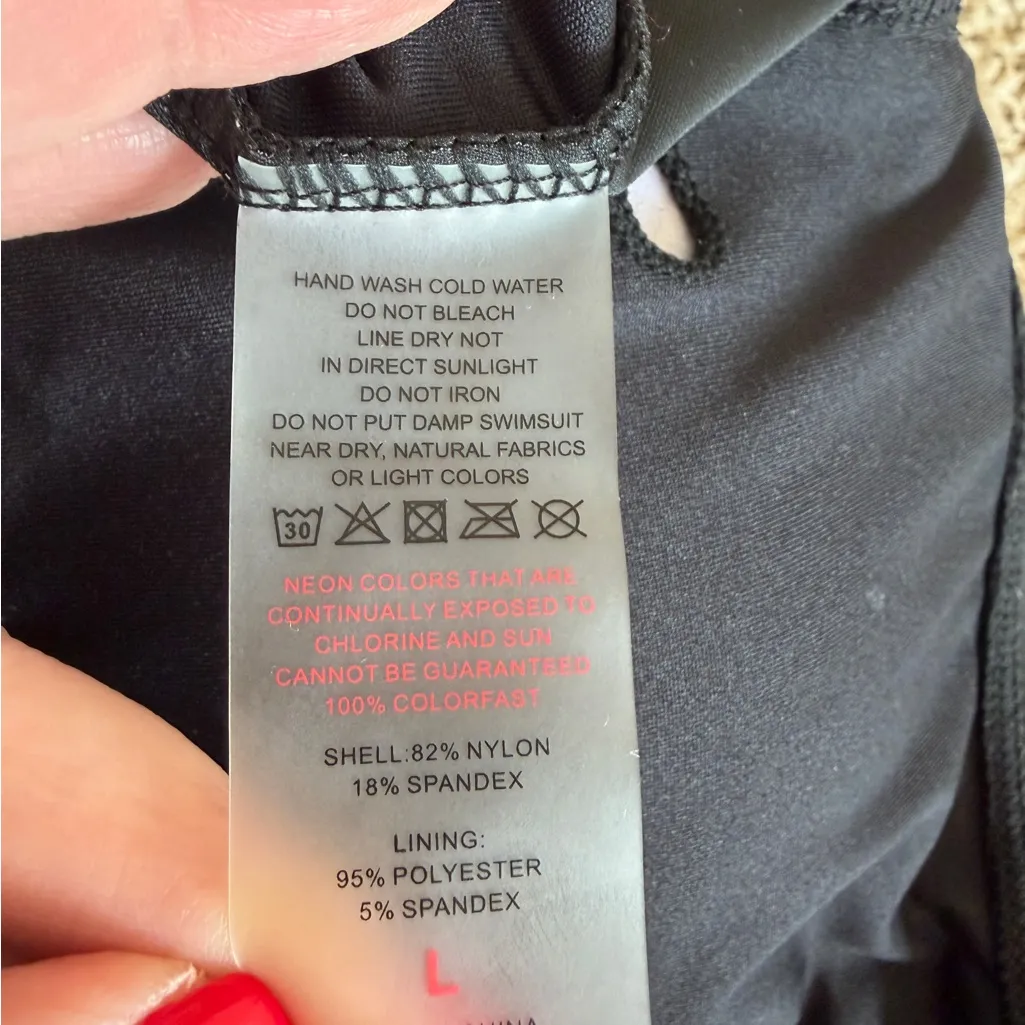 NWT Smismivo Tummy Control Swimsuit Size Large Tank Beach Slimming Vacation V3 Black - Image 4