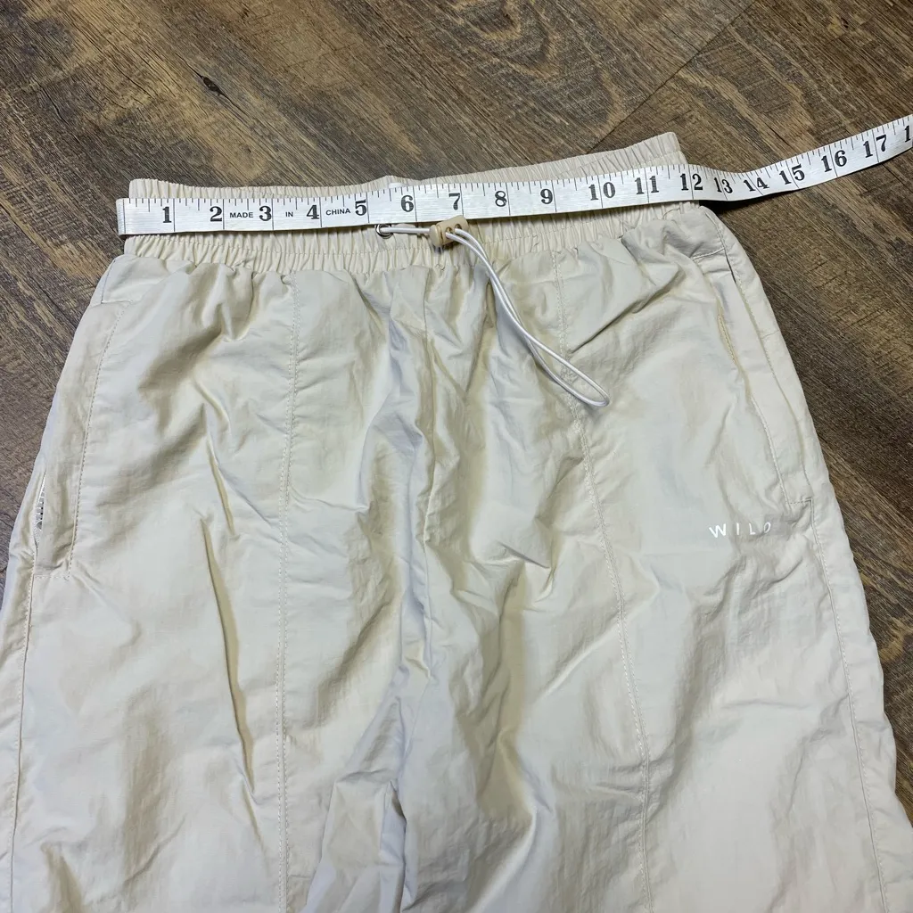 WILO The Label Anthropologie Parachute Pants Joggers Track Beige Women XS Tan - Image 2
