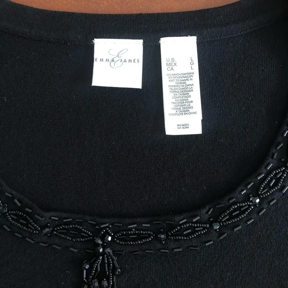 Beaded Knit Women's Blouse - Image 3