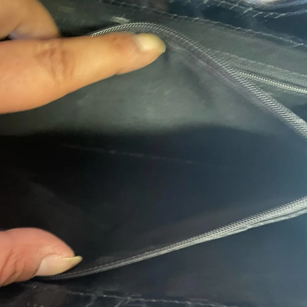 Croc Embossed Coastal Cowgirl Vintage Quiet Luxury Minimalist Western Bag Black - Image 10