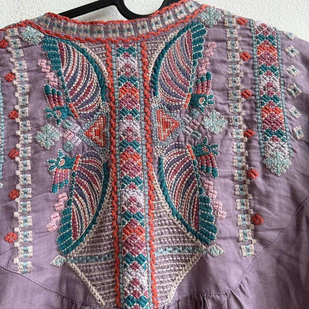 Johnny Was Claudine Paris Effortless Blouse In Ame Embroidered Size XS? Small? - Image 7
