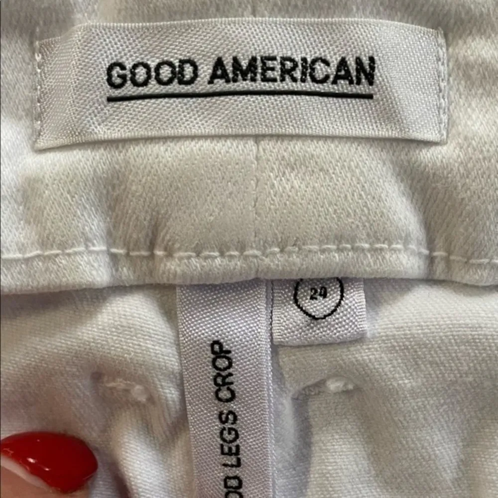 Good American Good Legs Crop White High Rise Skinny Jeans Size 24 NWT - Image 5