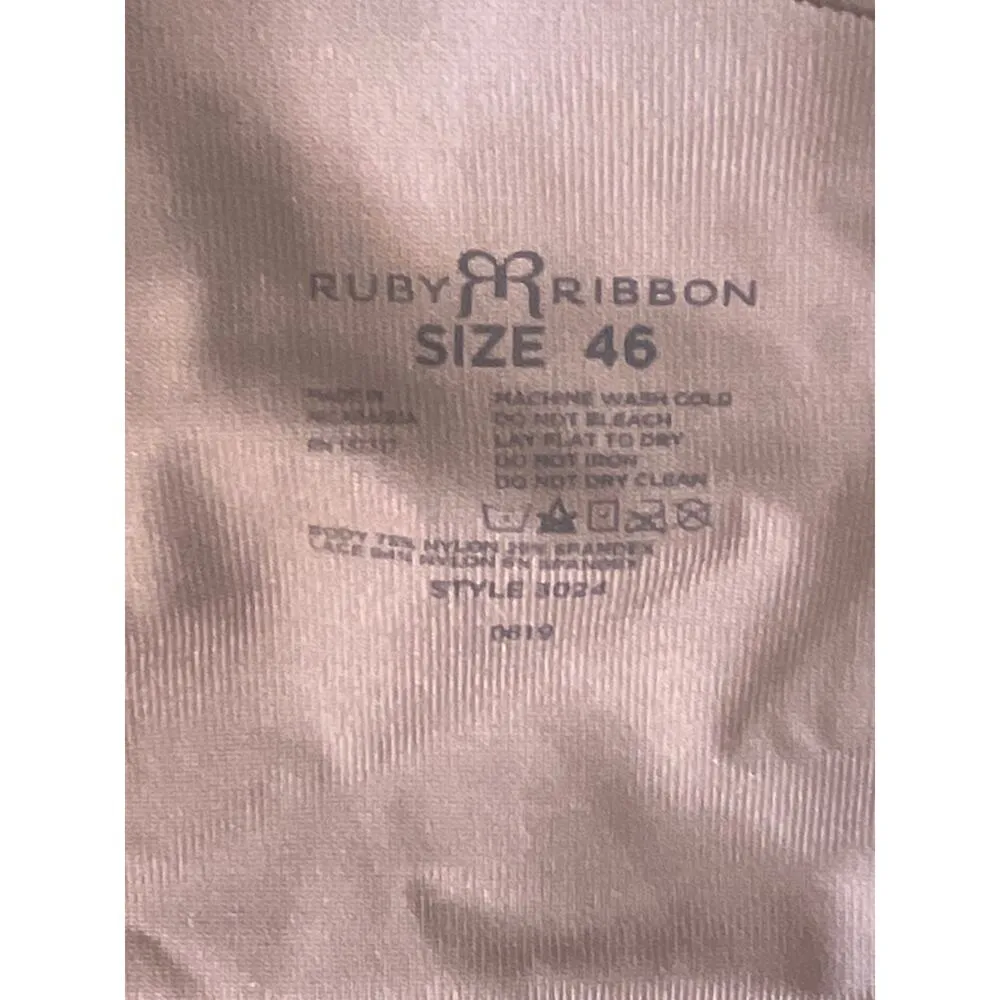 Ruby Ribbon Size 46 Tan Lace Second Skin Cami Tank Shaper Adjustable Straps - Image 5