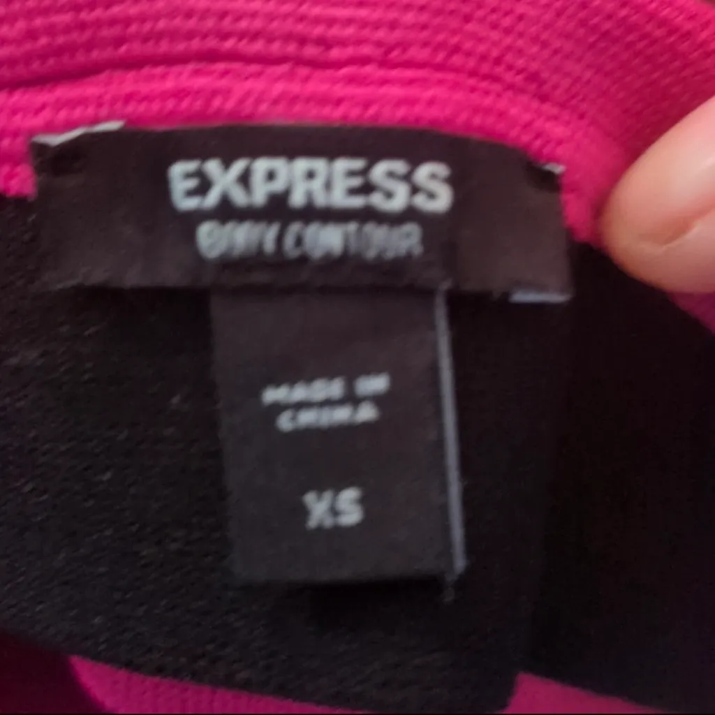 Express Body Contour Magenta Pencil Skirt Size XS - Image 6