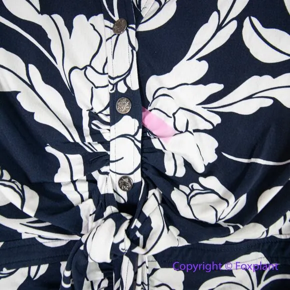 New! White House Black Market Matte Jersey Ruched‎ Tie-Front Midi Dress, size 6 - Image 14